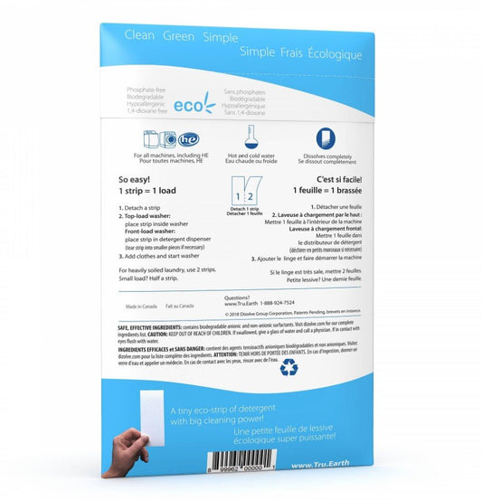 Tru Earth Eco-Strips Laundry Detergent 環保洗衣紙 (Fresh Linen – 32 Loads)