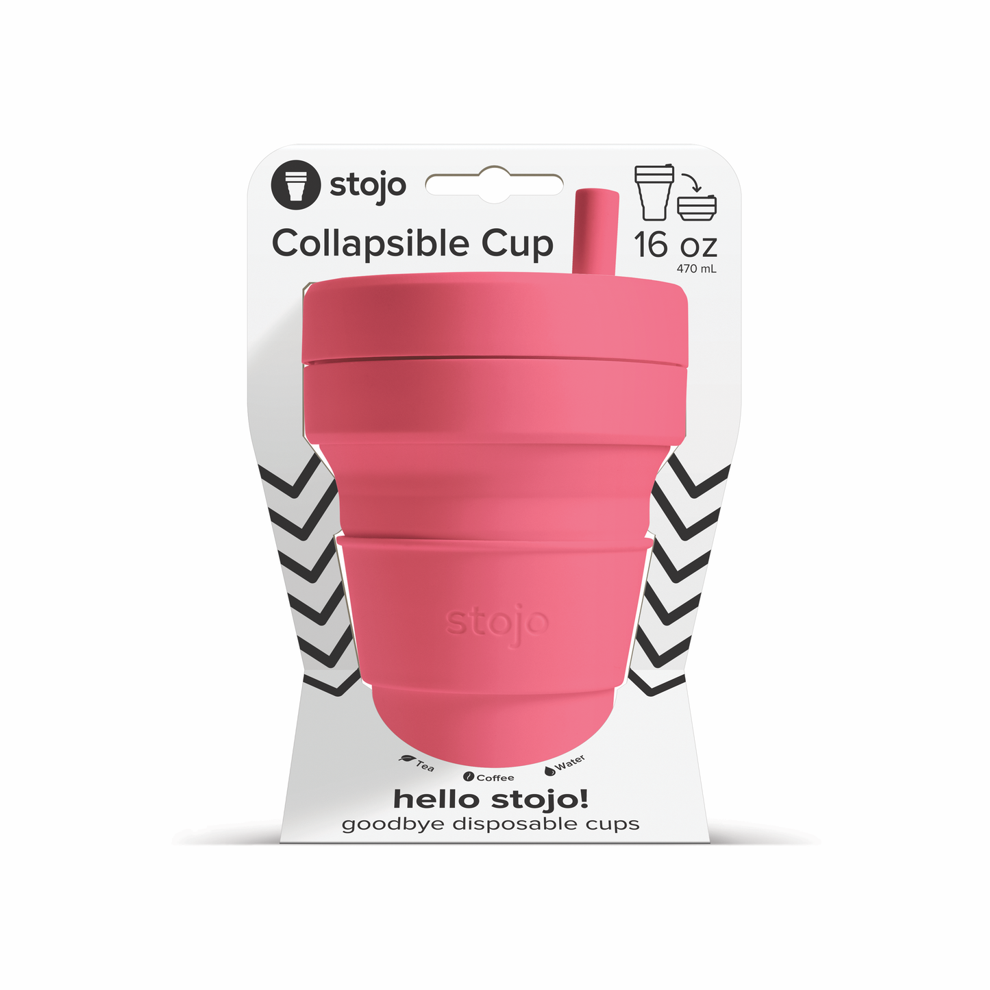 Stojo Biggie 16oz cup (Peony)