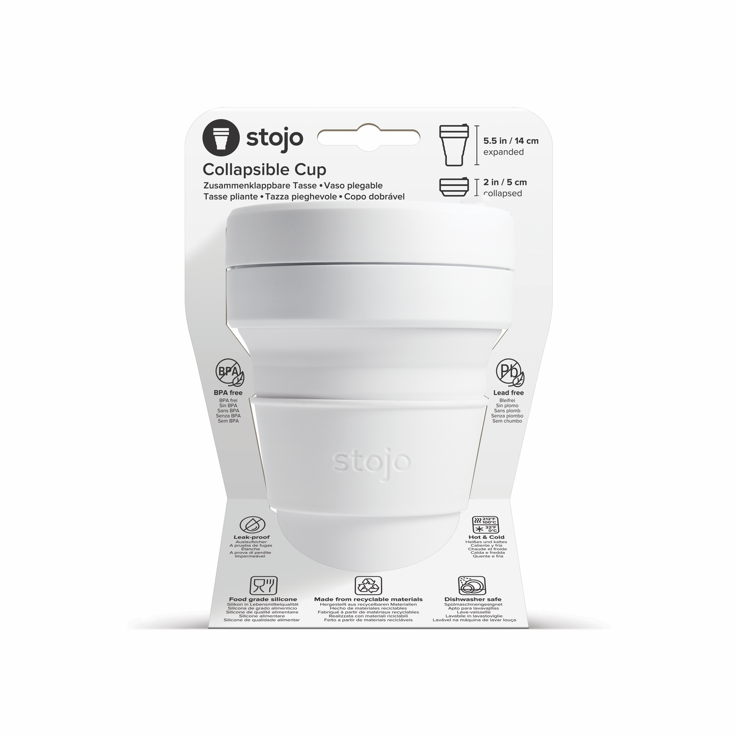 Stojo Biggie 16oz cup (Quartz)