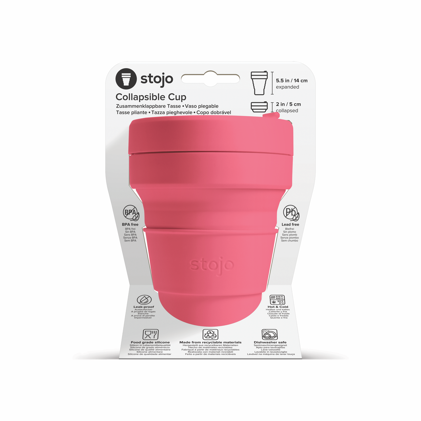 Stojo Biggie 16oz cup (Peony)