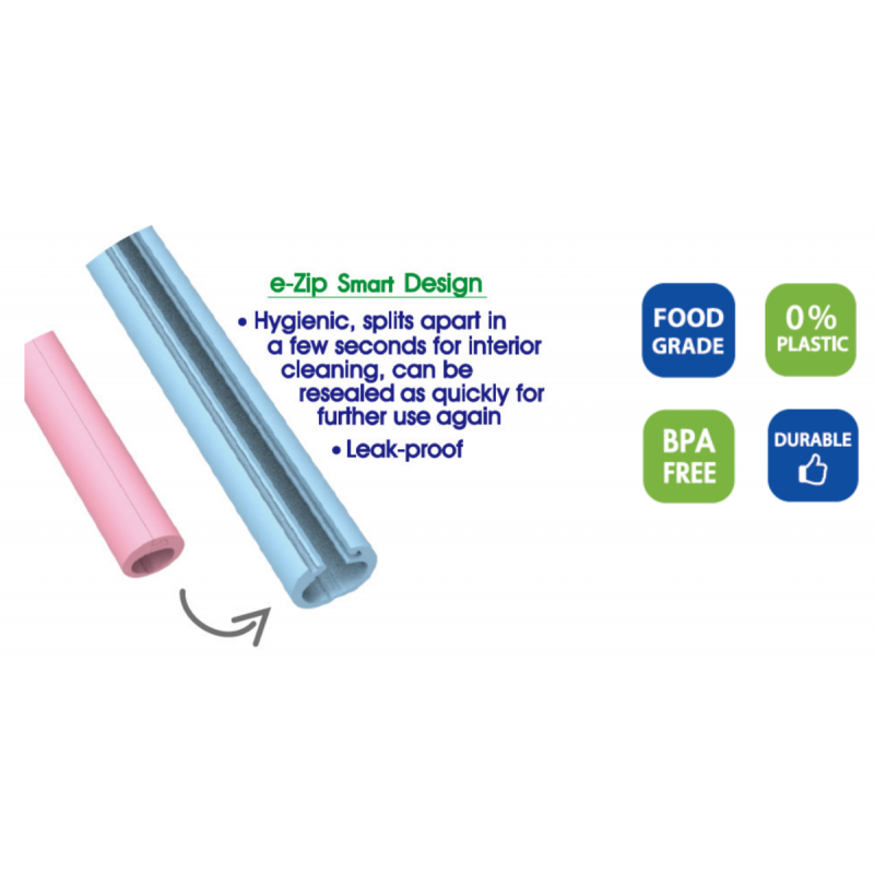 Lexngo Silicone Resealable Straw 可拆洗重用矽膠飲管 (Pack of 2)