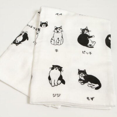 泉州ガーゼバスタオル 白黒さん一覧 (大)