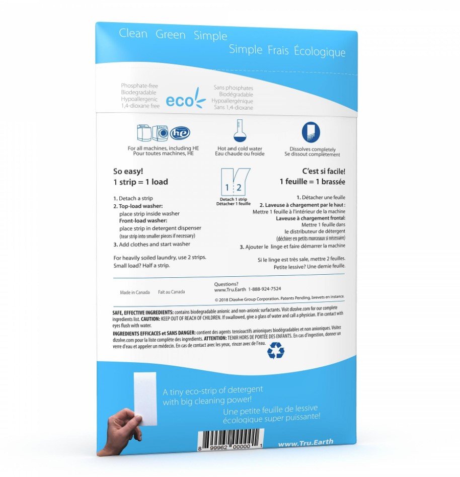 Tru Earth Eco-Strips Laundry Detergent 環保洗衣紙 (Fresh Linen – 32 Loads)