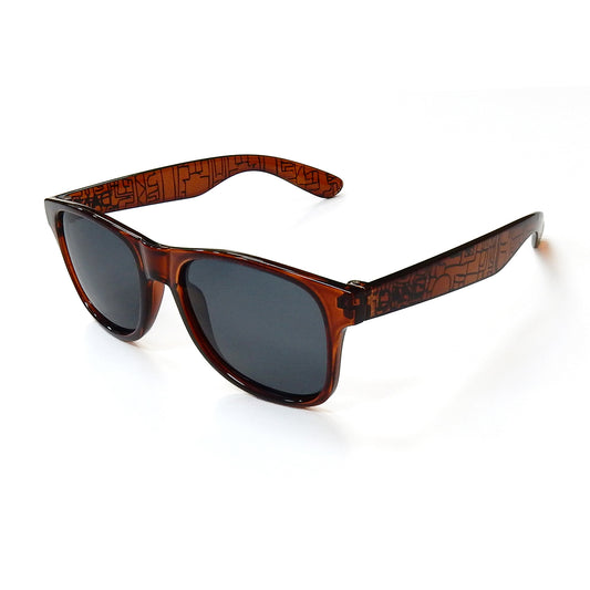 LOCO Clear Brown with BLK Geometric pattern x Black Smoke Polarized [Designed by Yuya Akada]