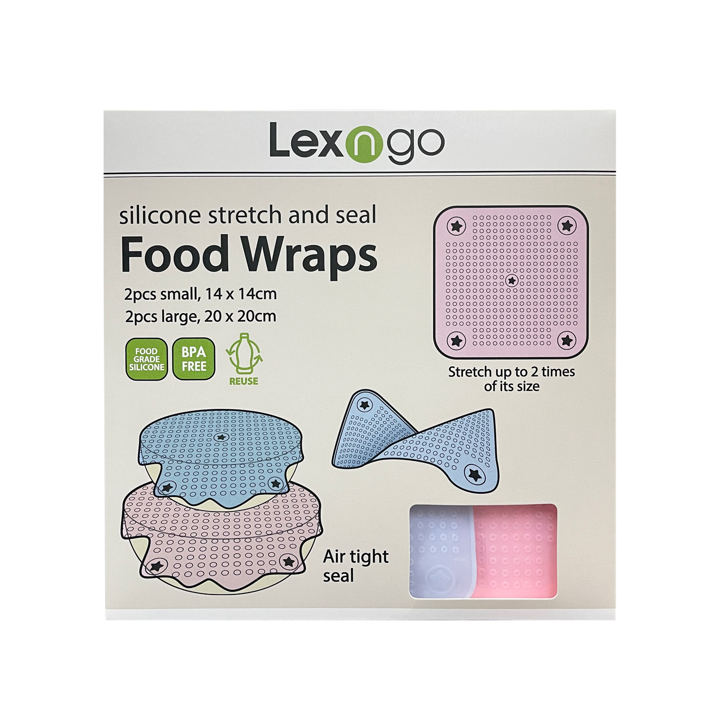 Silicone Food Wraps |  4件裝矽膠保鮮膜