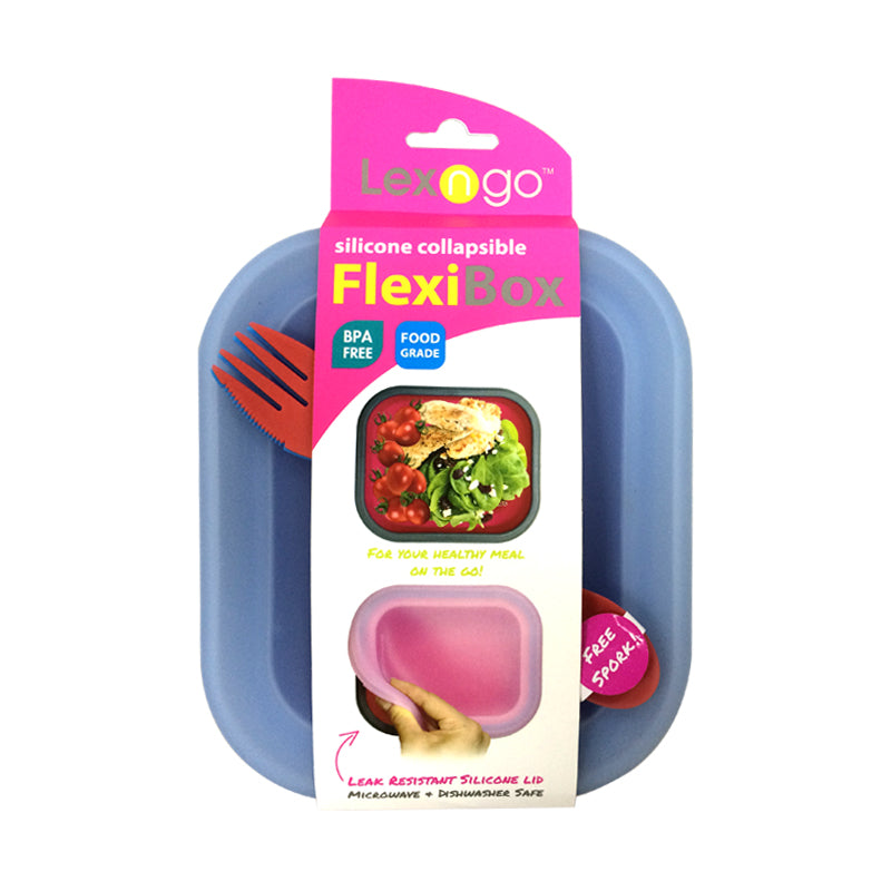 Lexngo Silicone Collapsible FlexiBox (M) 矽膠蓋可摺疊食物盒 (中) 850ml
